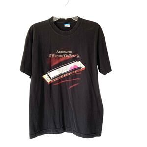 Aerosmith Vintage 2004 Honkin on Bono World Tour Graphic Band T-shirt large